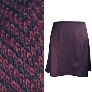 Socialite Womens Juniors Mini Skirt Large Maroon w/ Black Herringbone Y2K